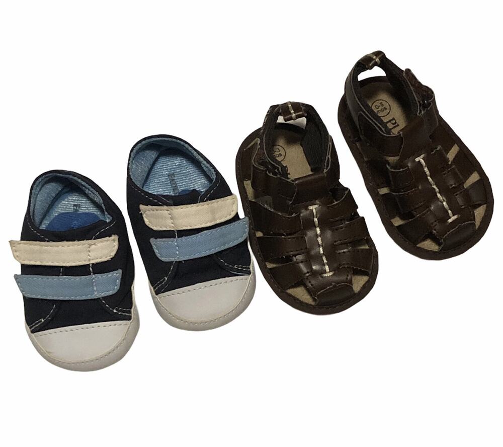 Children's Place Brown Sandals And Blue Sneaker